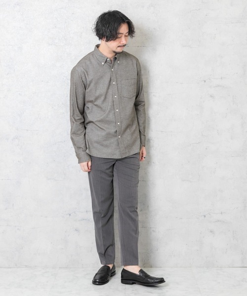 URBAN RESEARCH ROSSO MEN（アーバンリサーチロッソメン）の「『抗菌/防臭』『XXLサイズあり』ハイパフォーマンスフランネルシャツ（シャツ/ブラウス・メンズ・ブラック/ネイビー/グレー系その他/ボルドー/カーキ/アイボリー/グレー/ブラウン系その他/ブルー系その他・SMALL/X-LARGE/MEDIUM/LARGE/XX-LARGE）」の12枚目の写真