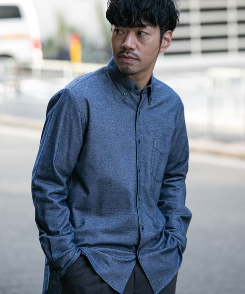 URBAN RESEARCH ROSSO MEN（アーバンリサーチロッソメン）の「『抗菌/防臭』『XXLサイズあり』ハイパフォーマンスフランネルシャツ（シャツ/ブラウス・メンズ・ブラック/ネイビー/グレー系その他/ボルドー/カーキ/アイボリー/グレー/ブラウン系その他/ブルー系その他・SMALL/X-LARGE/MEDIUM/LARGE/XX-LARGE）」の14枚目の写真