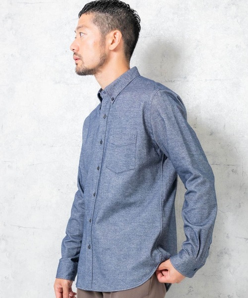 URBAN RESEARCH ROSSO MEN（アーバンリサーチロッソメン）の「『抗菌/防臭』『XXLサイズあり』ハイパフォーマンスフランネルシャツ（シャツ/ブラウス・メンズ・ブラック/ネイビー/グレー系その他/ボルドー/カーキ/アイボリー/グレー/ブラウン系その他/ブルー系その他・SMALL/X-LARGE/MEDIUM/LARGE/XX-LARGE）」の16枚目の写真