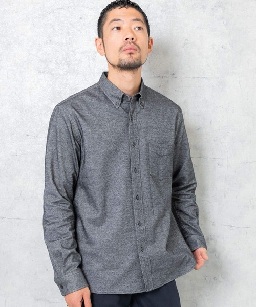 URBAN RESEARCH ROSSO MEN（アーバンリサーチロッソメン）の「『抗菌/防臭』『XXLサイズあり』ハイパフォーマンスフランネルシャツ（シャツ/ブラウス・メンズ・ブラック/ネイビー/グレー系その他/ボルドー/カーキ/アイボリー/グレー/ブラウン系その他/ブルー系その他・SMALL/X-LARGE/MEDIUM/LARGE/XX-LARGE）」の21枚目の写真