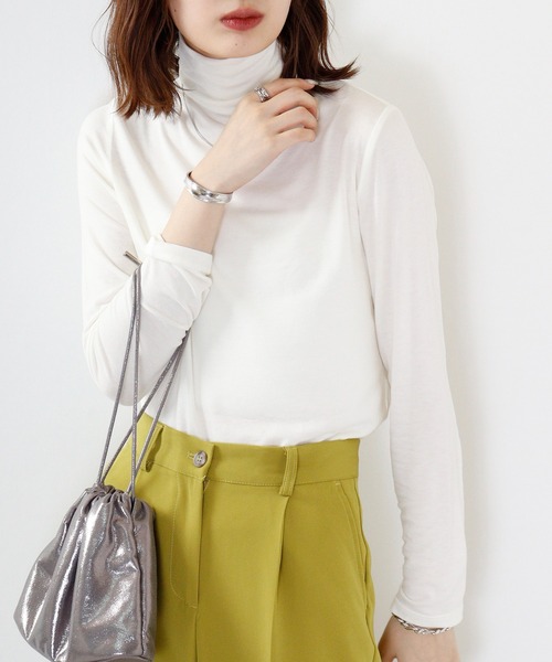 tシャツ BRODIAEA MIPスウェードボトルネック レディース tシャツ BRODIAEA MIPスウェードボトルネック レディース