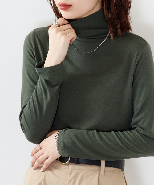 【セール】BRODIAEA MIPスウェードボトルネック（Tシャツ/カットソー）｜BRODIAEA（ブローディア）