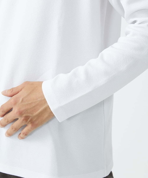 MK MICHEL KLEIN HOMME (エムケーミッシェルクランオム)の「ナシジ Vネックロングスリーブ(Tシャツ/カットソー・メンズ・ブラック/ホワイト・48/46)」の8枚目の写真