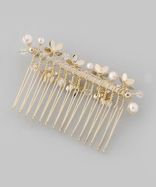 ANEMONE（アネモネ）の「パール×メタルフラワーコーム（その他ヘアアクセサリー・レディース・ゴールド・FREE）」の4枚目の写真