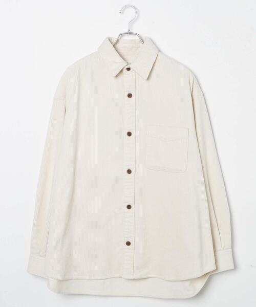 WEGO（ウィゴー）の「WEGO/コーデュロイルーズシャツ（シャツ/ブラウス・メンズ・アイボリー/ブラック・MEDIUM/LARGE）」の13枚目の写真