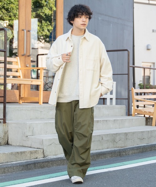 WEGO（ウィゴー）の「WEGO/コーデュロイルーズシャツ（シャツ/ブラウス・メンズ・アイボリー/ブラック・MEDIUM/LARGE）」の20枚目の写真