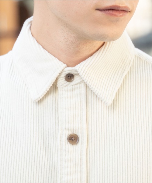 WEGO（ウィゴー）の「WEGO/コーデュロイルーズシャツ（シャツ/ブラウス・メンズ・アイボリー/ブラック・MEDIUM/LARGE）」の22枚目の写真
