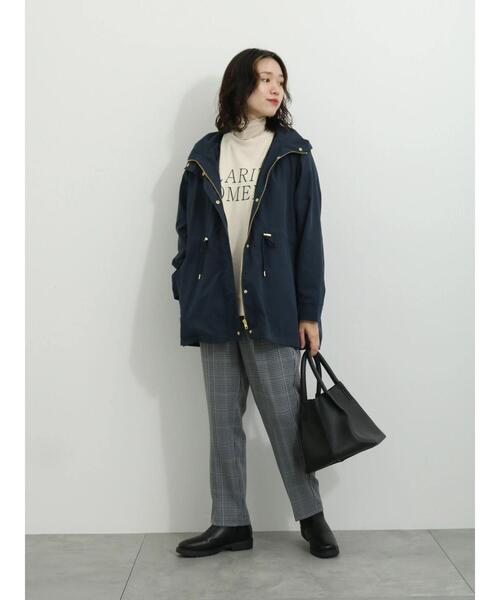 Samansa Mos2 blue（サマンサモスモスブルー）の「チェックタックテーパードパンツ（その他パンツ・レディース・ブラウン/グレー/キナリ・F）」の5枚目の写真