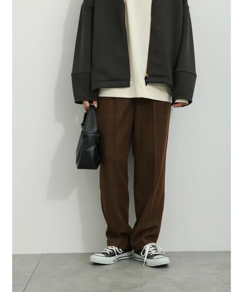 Samansa Mos2 blue（サマンサモスモスブルー）の「チェックタックテーパードパンツ（その他パンツ・レディース・ブラウン/グレー/キナリ・F）」の10枚目の写真