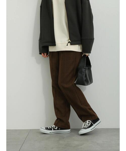 Samansa Mos2 blue（サマンサモスモスブルー）の「チェックタックテーパードパンツ（その他パンツ・レディース・ブラウン/グレー/キナリ・F）」の11枚目の写真