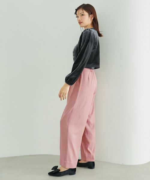 MAJESTIC LEGON（マジェスティックレゴン）の「リボンサス付き3wayパンツ（その他パンツ・レディース・グレー/ブラック/ピンク・MEDIUM）」の5枚目の写真