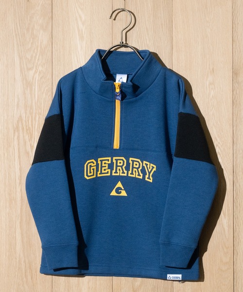 GERRY(ジェリー)の「【30】〔GERRY/ジェリー〕裏起毛 フロントプリント ハーフジッププルオーバー(スウェット・キッズ・ブルー/杢グレー/ブラック・130/150/140/160)」の3枚目の写真