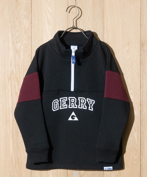 GERRY(ジェリー)の「【30】〔GERRY/ジェリー〕裏起毛 フロントプリント ハーフジッププルオーバー(スウェット・キッズ・ブルー/杢グレー/ブラック・130/150/140/160)」の1枚目の写真