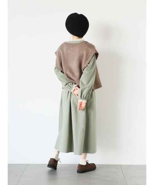 ehka sopo（エヘカソポ）の「【Maison SAJOU】アップリケニットベスト（ベスト・レディース・サックスブルー/キナリ/モカ・F）」の8枚目の写真