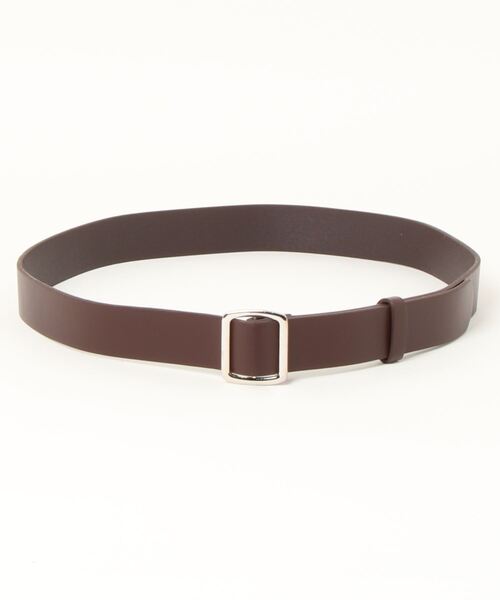 STYLEBLOCK（スタイルブロック）の「スクエアバックルレザー調ベルト（ベルト・レディース・ブラック/レッド/ホワイト/ブラウン/キャメル/ベージュ・FREE）」の4枚目の写真