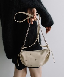 BEAURE ヴュレ カウレザー ハートスタッズ 2WAY ショルダーバッグ
