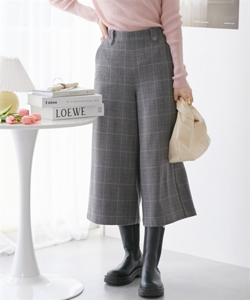 nissen(ニッセン)の「両面起毛 タブ付ワイドパンツ(その他パンツ・レディース・ブラウン系/ブラック/グレー系/ネイビー系/アイボリー/ブラック系その他/グレー系その他/ブラウン系1・S/L/LL/M)」の5枚目の写真