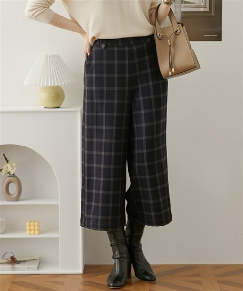 nissen(ニッセン)の「両面起毛 タブ付ワイドパンツ(その他パンツ・レディース・ブラウン系/ブラック/グレー系/ネイビー系/アイボリー/ブラック系その他/グレー系その他/ブラウン系1・S/L/LL/M)」の8枚目の写真