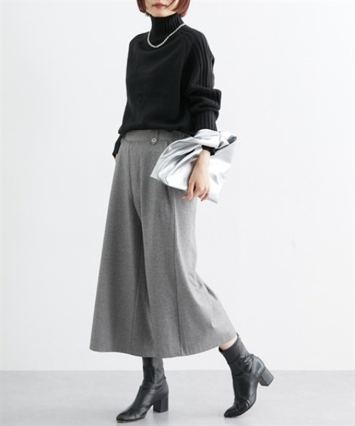 nissen(ニッセン)の「両面起毛 タブ付ワイドパンツ(その他パンツ・レディース・ブラウン系/ブラック/グレー系/ネイビー系/アイボリー/ブラック系その他/グレー系その他/ブラウン系1・S/L/LL/M)」の10枚目の写真