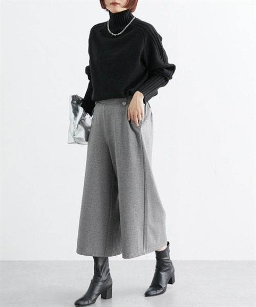 nissen(ニッセン)の「両面起毛 タブ付ワイドパンツ(その他パンツ・レディース・ブラウン系/ブラック/グレー系/ネイビー系/アイボリー/ブラック系その他/グレー系その他/ブラウン系1・S/L/LL/M)」の11枚目の写真