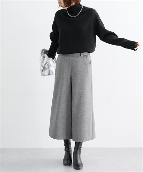 nissen(ニッセン)の「両面起毛 タブ付ワイドパンツ(その他パンツ・レディース・ブラウン系/ブラック/グレー系/ネイビー系/アイボリー/ブラック系その他/グレー系その他/ブラウン系1・S/L/LL/M)」の13枚目の写真