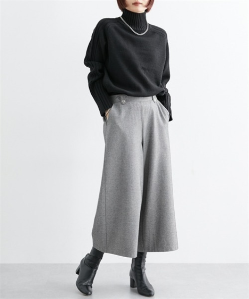 nissen(ニッセン)の「両面起毛 タブ付ワイドパンツ(その他パンツ・レディース・ブラウン系/ブラック/グレー系/ネイビー系/アイボリー/ブラック系その他/グレー系その他/ブラウン系1・S/L/LL/M)」の15枚目の写真