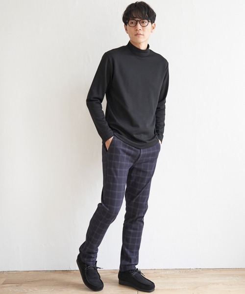 IKKA LOUNGE(イッカラウンジ)の「ポンチモックネックロンT(Tシャツ/カットソー・メンズ・グレー/ホワイト/ブラック・M/L/XL/S)」の11枚目の写真