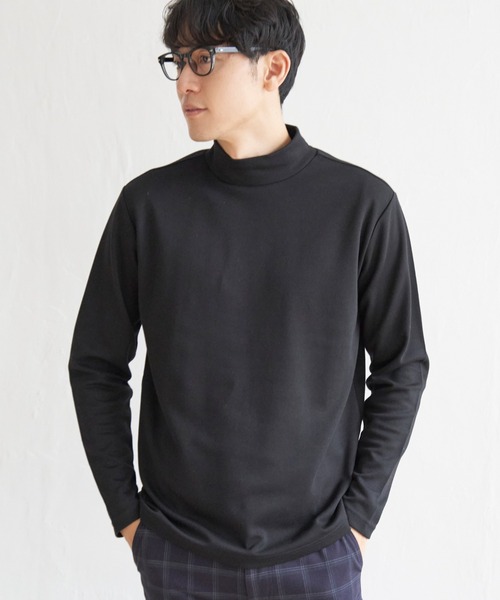 IKKA LOUNGE(イッカラウンジ)の「ポンチモックネックロンT(Tシャツ/カットソー・メンズ・グレー/ホワイト/ブラック・M/L/XL/S)」の14枚目の写真