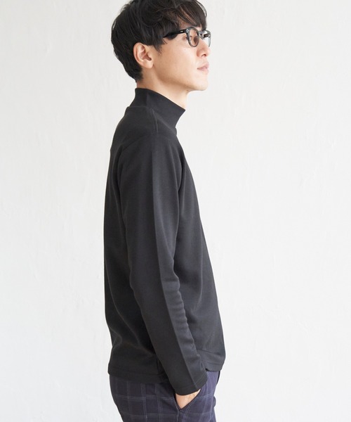 IKKA LOUNGE(イッカラウンジ)の「ポンチモックネックロンT(Tシャツ/カットソー・メンズ・グレー/ホワイト/ブラック・M/L/XL/S)」の16枚目の写真
