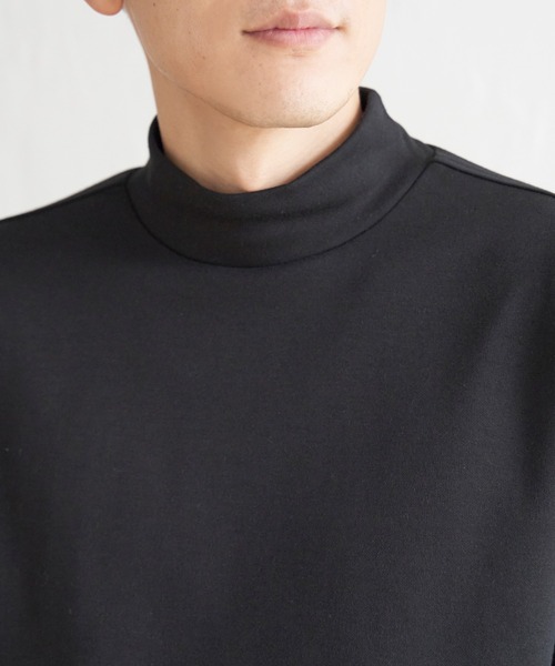 IKKA LOUNGE(イッカラウンジ)の「ポンチモックネックロンT(Tシャツ/カットソー・メンズ・グレー/ホワイト/ブラック・M/L/XL/S)」の10枚目の写真