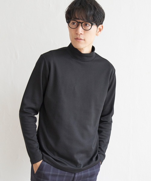 IKKA LOUNGE(イッカラウンジ)の「ポンチモックネックロンT(Tシャツ/カットソー・メンズ・グレー/ホワイト/ブラック・M/L/XL/S)」の19枚目の写真