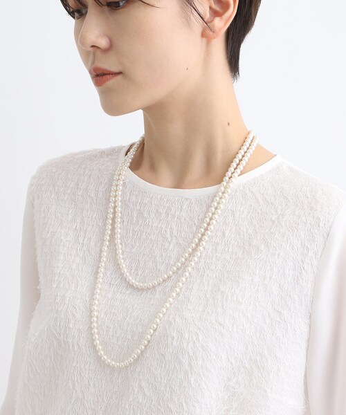 INDIVI（インディヴィ）の「【マルチWAY】3点セットパール調ネックレス（ネックレス・レディース・オフホワイト/ホワイト系8・00）」の4枚目の写真