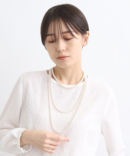 INDIVI（インディヴィ）の「【マルチWAY】3点セットパール調ネックレス（ネックレス・レディース・オフホワイト/ホワイト系8・00）」の3枚目の写真