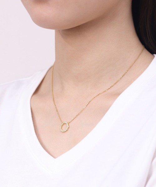 ESTELLE（エステール）の「シルバー キュービックジルコニア ネックレス ESTELLE/エステール（ネックレス・レディース・イエロー・40cm）」の5枚目の写真