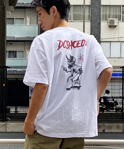 DC（ディーシー）の「【ムラサキスポーツ限定】DC/ディーシー 半袖Tシャツ バックプリント スカル ワイドフィット DST241094（Tシャツ/カットソー・メンズ・ブラック/ホワイト・L/M/XL/2XL）」の8枚目の写真