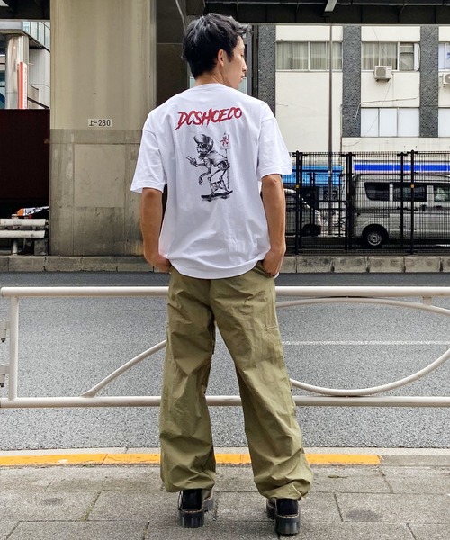 DC（ディーシー）の「【ムラサキスポーツ限定】DC/ディーシー 半袖Tシャツ バックプリント スカル ワイドフィット DST241094（Tシャツ/カットソー・メンズ・ブラック/ホワイト・L/M/XL/2XL）」の12枚目の写真