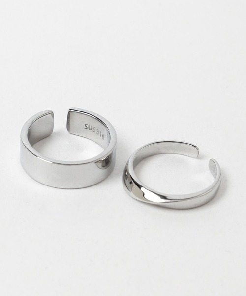 HARE（ハレ）の「ステンレスダブルリング(HARE)（リング・メンズ・シルバー系その他/シルバー系その他2・FREE）」の8枚目の写真