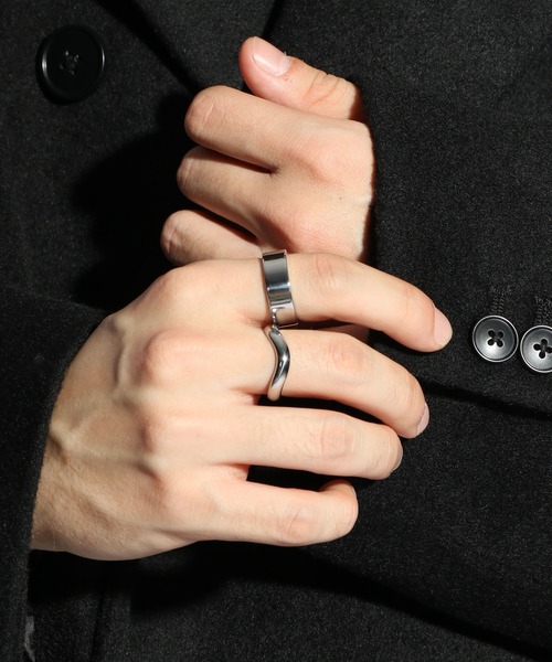 HARE（ハレ）の「ステンレスダブルリング(HARE)（リング・メンズ・シルバー系その他/シルバー系その他2・FREE）」の13枚目の写真