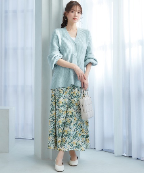 miclat(ミクラ)の「大きいサイズ 花柄スカート miclat(スカート・レディース・ブラウン系/グリーン系・LL/3L/4L/5L/L)」の3枚目の写真