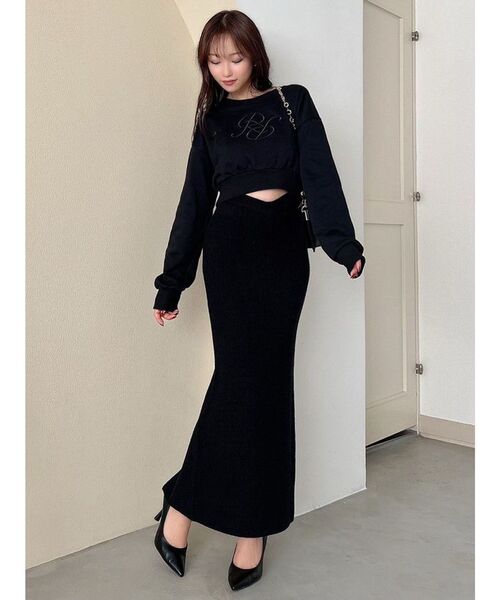 RESEXXY（リゼクシー）の「ウエストオープンニットタイトスカート（スカート・レディース・アイボリー/ブラック/ピンク・FREE）」の10枚目の写真