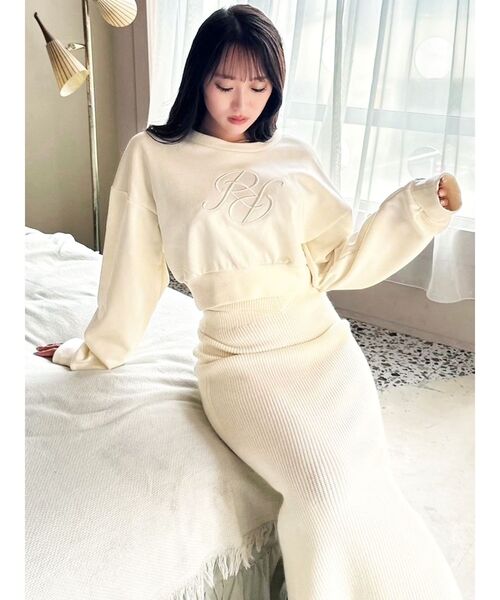 RESEXXY（リゼクシー）の「ウエストオープンニットタイトスカート（スカート・レディース・アイボリー/ブラック/ピンク・FREE）」の15枚目の写真