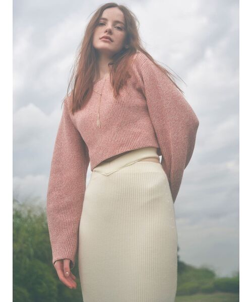 RESEXXY（リゼクシー）の「ウエストオープンニットタイトスカート（スカート・レディース・アイボリー/ブラック/ピンク・FREE）」の18枚目の写真