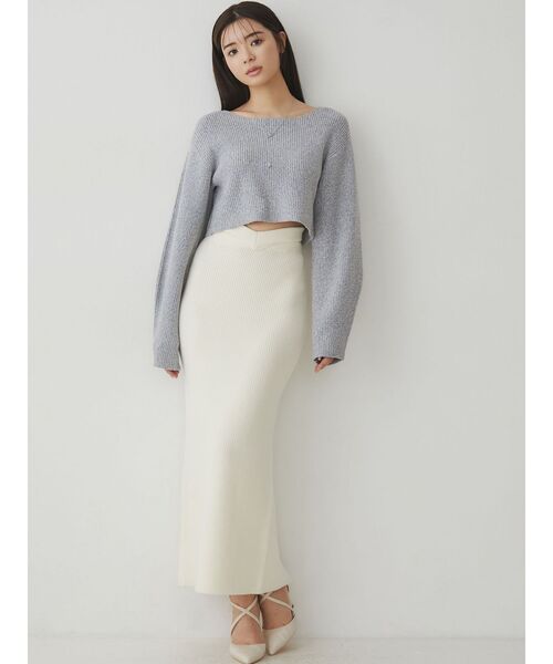RESEXXY（リゼクシー）の「ウエストオープンニットタイトスカート（スカート・レディース・アイボリー/ブラック/ピンク・FREE）」の20枚目の写真