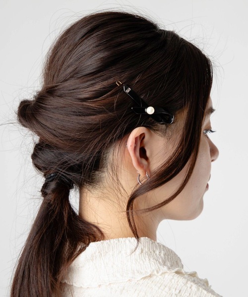 ALEXANDRE DE PARIS アレクサンドルドゥパリ ヘアピン　黒 セール】ALEXANDRE DE PARIS BALL PIN アレクサンドル ドゥ パリ