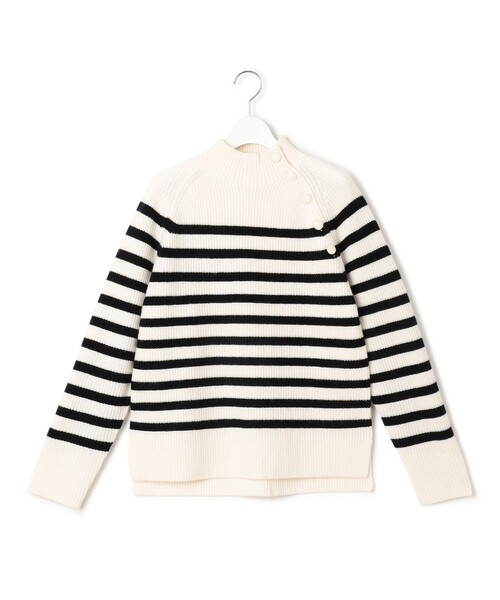 23区(ニジュウサンク)の「【洗える】ウールカシミヤ パネルボーダー ニット(ニット/セーター・レディース・ベージュ系1/ブラック系1/ホワイト系1・38)」の21枚目の写真
