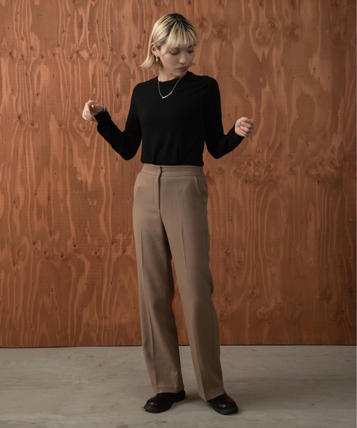 I_am(アイアム)の「basic crew neck long T-shirt(Tシャツ/カットソー・レディース・ホワイト/ブラック/マスタード・FREE)」の18枚目の写真