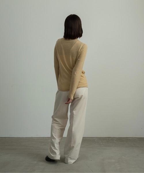 I_am(アイアム)の「basic crew neck long T-shirt(Tシャツ/カットソー・レディース・ホワイト/ブラック/マスタード・FREE)」の17枚目の写真