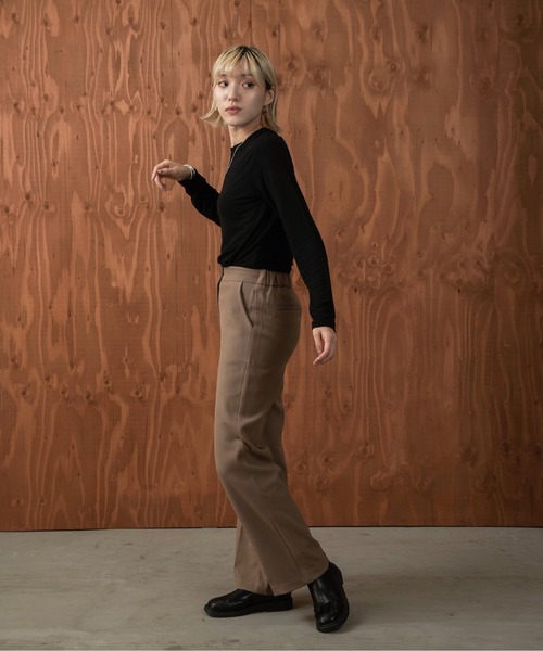 I_am(アイアム)の「basic crew neck long T-shirt(Tシャツ/カットソー・レディース・ホワイト/ブラック/マスタード・FREE)」の20枚目の写真