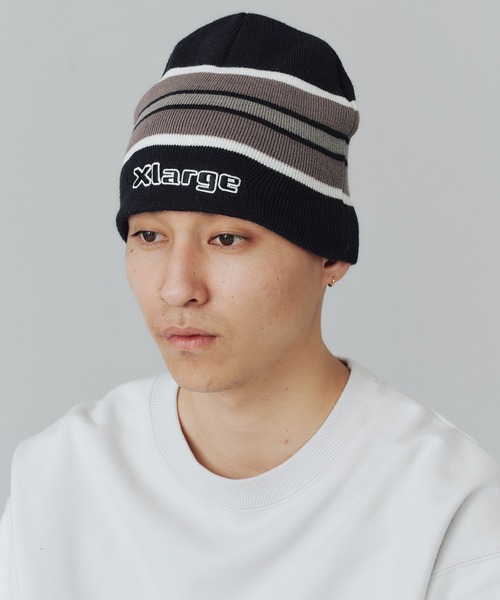 XLARGE（エクストララージ）の「SCRATCH LOGO STRIPED SINGLE