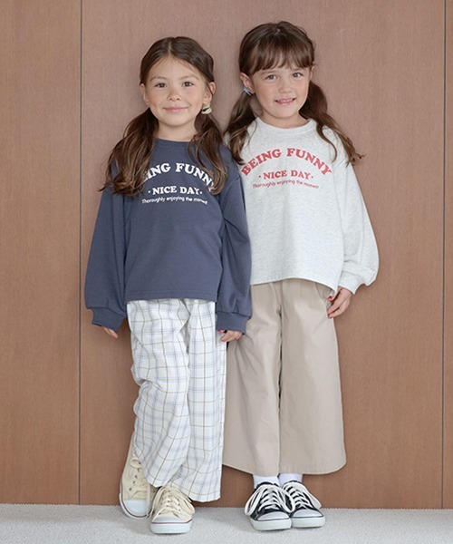 Lycee mine（リセマイン）の「アソートカレッジロゴプリントトレーナー（スウェット・キッズ・ミント/サックスブルー/ネイビー/ベージュ/ラベンダー/ピンク/オートミール/レモンイエロー・140cm/130cm/100cm/110cm/150cm/120cm）」の11枚目の写真